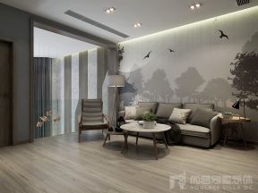 莱蒙湖400㎡别墅现代简约风格起居室装修效果图