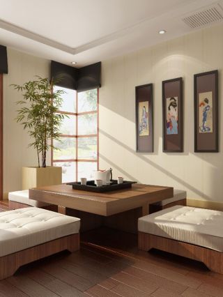 民畅园60平米一居室日式风格茶室设计图