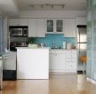 现代宜家风格家居厨房橱柜玻璃门板图片