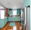 2023开放式家居厨房蓝色橱柜图片