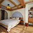 143平方美式风格家装卧室木地板图片一览