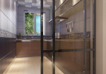 天颐郦城117平米三居室美式风格厨房装修效果图