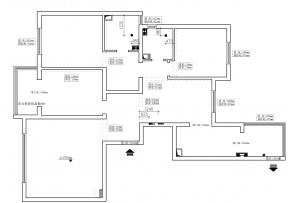 168平米普通三居室户型图
