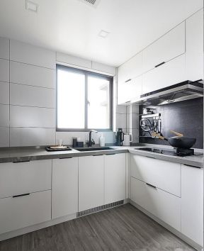 白色厨房装修效果图  2020温馨白色厨房效果图