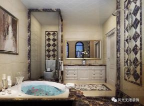 美式风格334平米别墅浴室装修效果图