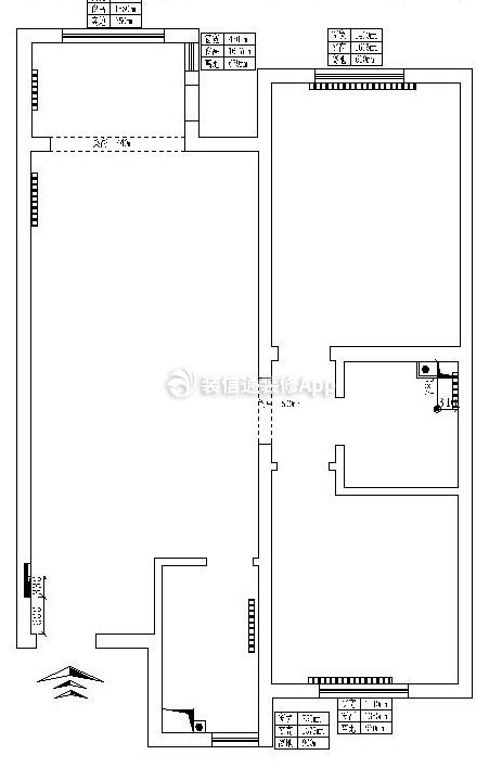 91平米二居室戶型平面設(shè)計(jì)圖