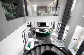 现代风格1100平米双拼别墅室内客厅设计图片