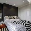 123平米欧式风格黑白卧室装修效果图