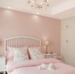 123平米欧式风格女生卧室粉色背景墙装修效果图