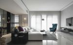 134平方客厅白色沙发摆放装修设计图 