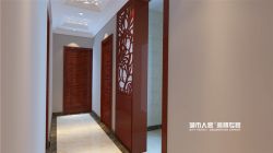 新中式风格168平米三居室卧室背景墙装修效果图
