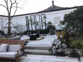 中式风格别墅花园休闲区设计图片