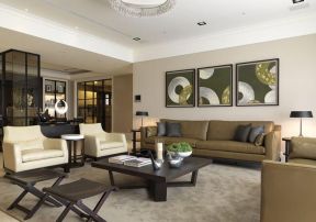 2020家庭客厅室内装修效果图大全 2020简约方形茶几图片