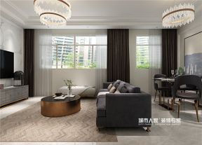 简约现代风格135平米三居室客厅窗帘装修效果图