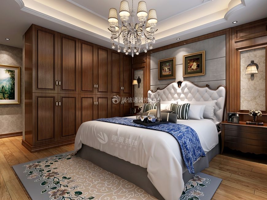 欧式新古典风格160平米四居卧室装修效果图
