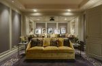 别墅新房家庭影院黄色沙发装修装饰效果图