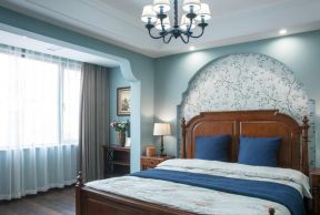2020美式家装卧室设计图 卧室阳台打通效果图 2020美式实木床图片