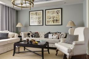 泰来嘉园两居92平美式风格客厅单座沙发效果图
