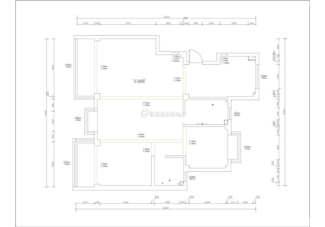 135平方米平面户型设计图