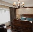 贵阳洋房别墅美式卧室实木床装修设计