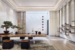 现代中式风格180平米四房茶室装饰图片