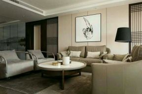 现代中式风格190平米住宅客厅茶几设计图片