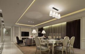客厅餐厅吊顶一体装修效果图 2020餐吊灯效果图 2020家装餐厅餐吊灯图片