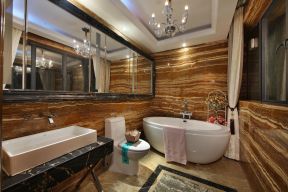 2020家用浴室装修效果图 白色浴缸装修效果图片 白色浴缸效果图