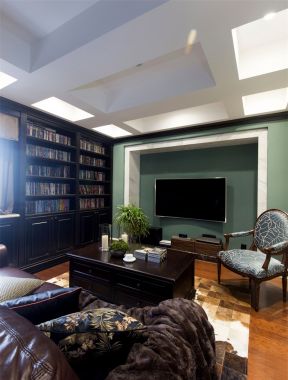 145平米简美风格四居室休闲书房设计图片