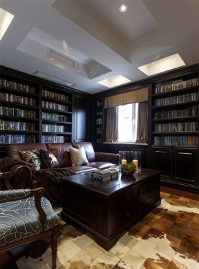 145平米简美风格四居室书房沙发设计图片