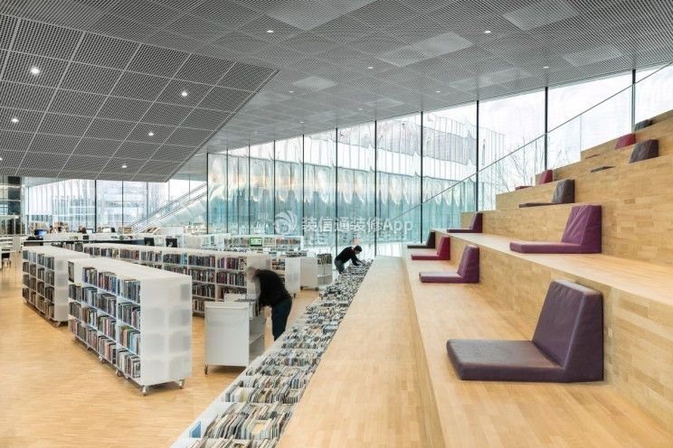 680平米教育机构图书馆局部设计图片