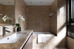 154平米三居室现代简约住宅卫浴间装修图片