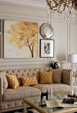 173平米现代欧式风格三居客厅双人沙发设计图片