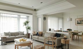 84平米现代简约风格新房客厅沙发装修图片