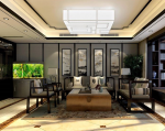 150平米新中式风格三居新房客厅装饰效果图