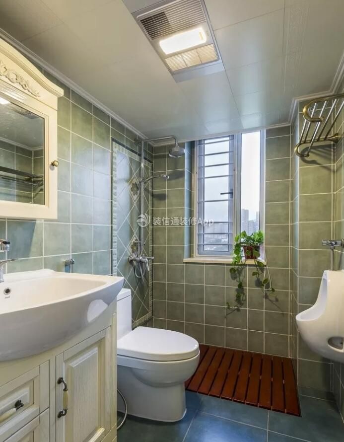 美式85平米卫生间淋浴房装修效果图大全