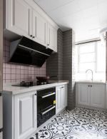 美式85平米新房厨房创意地板砖装修效果图