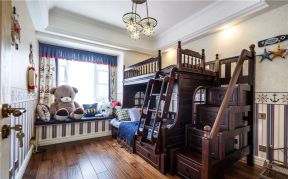 美式85平米儿童房高低床装修效果图