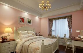 85平米美式风格女生卧室装潢装修效果图