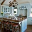 2023小法式风格家庭厨房吧台设计图片