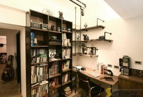 恒大绿洲108㎡现代混搭书房装修效果图