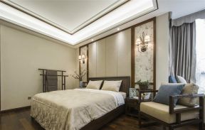  新中式风格卧室装修 2020中式风格卧室效果图