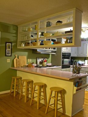 2023暖色系家居厨房吧台设计图片