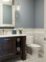 2023家庭卫生间淡蓝色墙壁设计图片