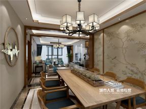 212平米新中式风格四居餐厅餐桌椅装修效果图