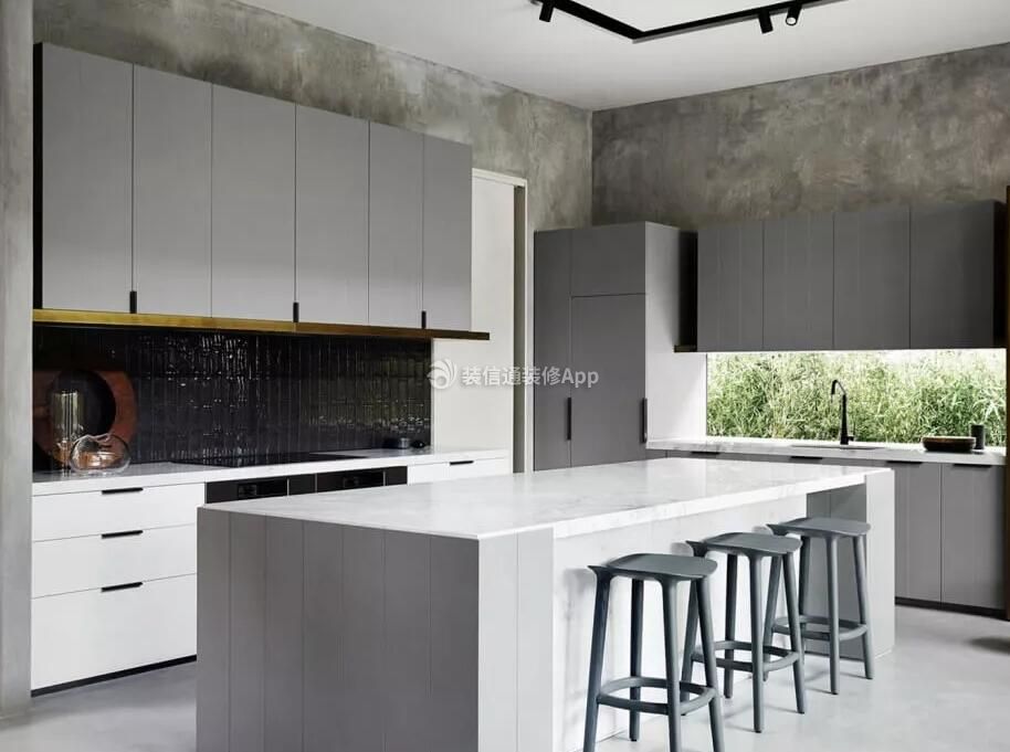 现代风格别墅家用厨房开放式设计图