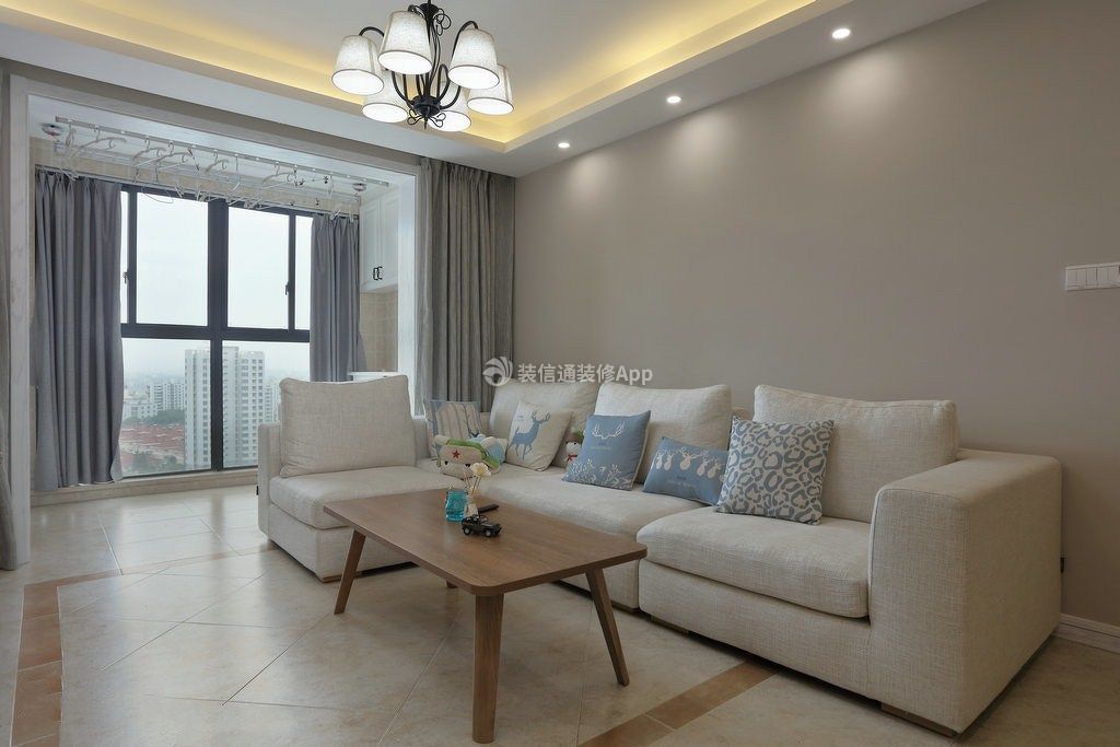 现代风格房屋客厅沙发装修图欣赏2019