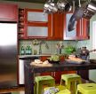 2023家庭小厨房红色橱柜设计图片