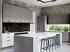 现代风格别墅家用厨房开放式设计图
