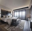 中式风格别墅家居卧室地毯简单装饰效果图 
